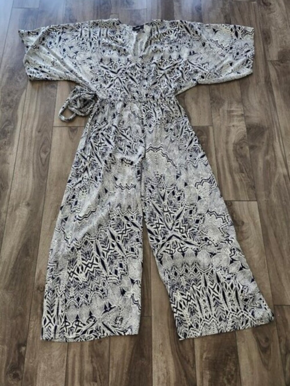 Bat Wing Kimono Style Summer Jumpsuit  Cropped Short Inseam